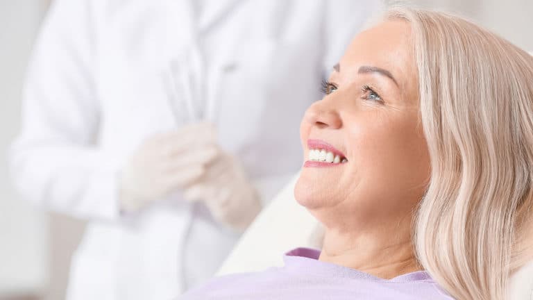 Middle-aged Women in a denture consultation